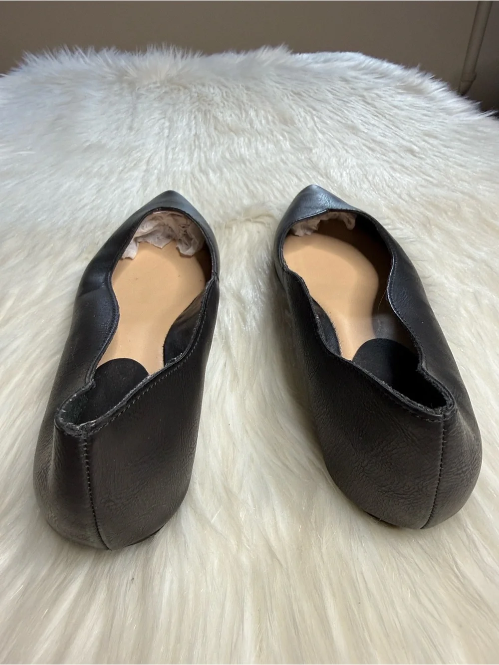 BP Nordstrom Black Pointed Toe Flats